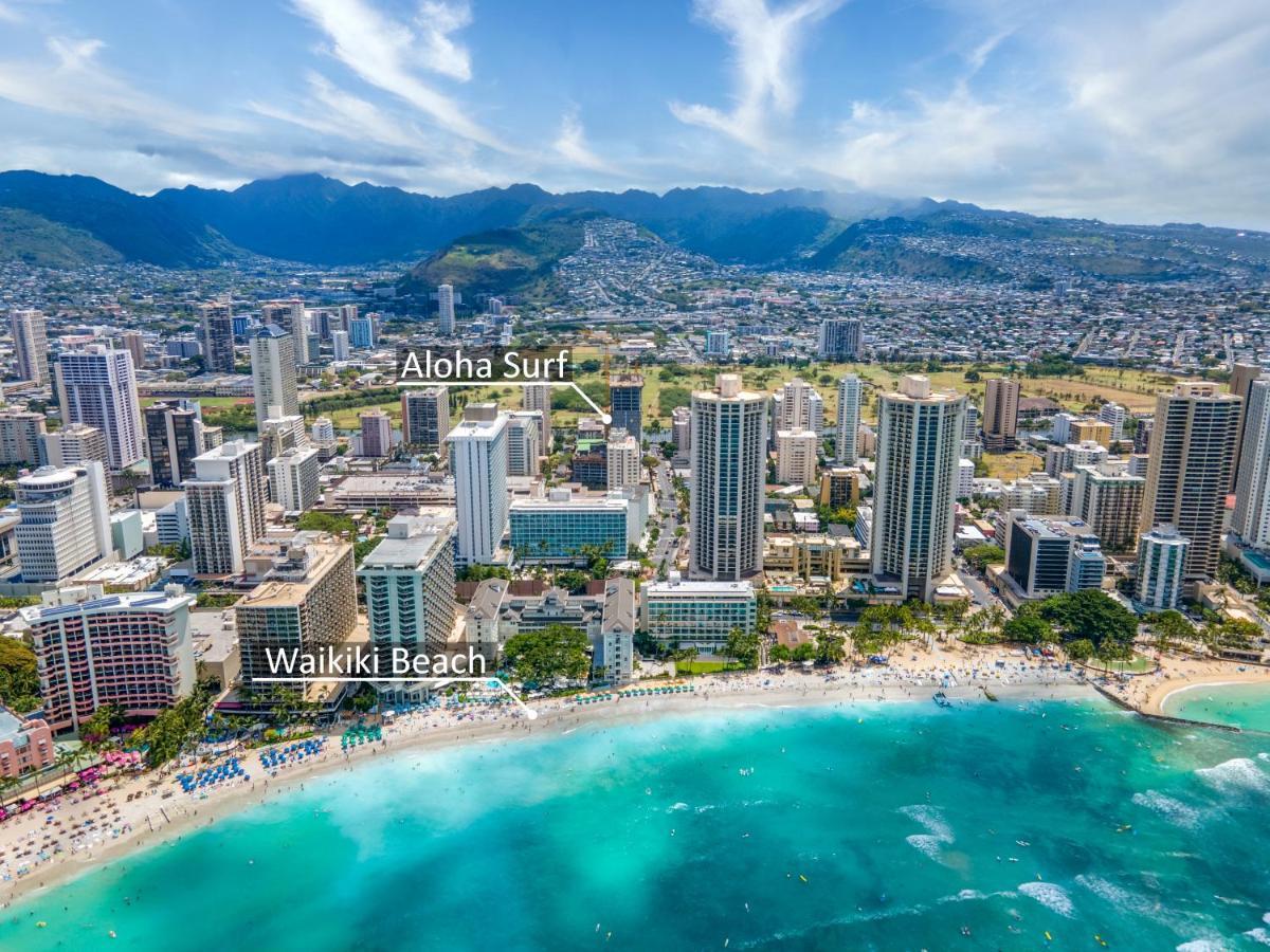 Aloha Vibes Await! Stylish Condo At Aloha Surf - Mountain And City Views Honolulu Dış mekan fotoğraf